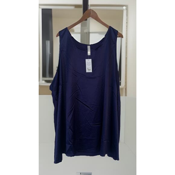 Sleep by Cacique Ribbed Gown Woman Size 18/20 Navy MIDI Dress NWT - Picture 1 of 6
